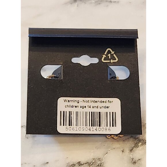 Napier Gold-Tone Leverback Earrings Red Teardrop Gemstone Clear Crystal Accents - Picture 3 of 5